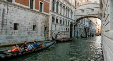 Gondola ride underneath the Bridge of Sighs