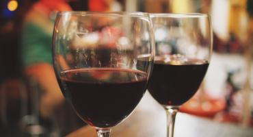 Wines in a typical osteria